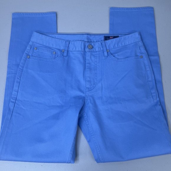 NEW 32x32 Mens Vineyard Vines jeans slim leg trouser Pants light ocean blue